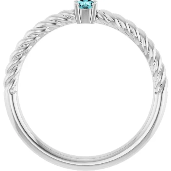 Rope Solitaire Ring Image 2 Leslie E. Sandler Fine Jewelry and Gemstones rockville , MD