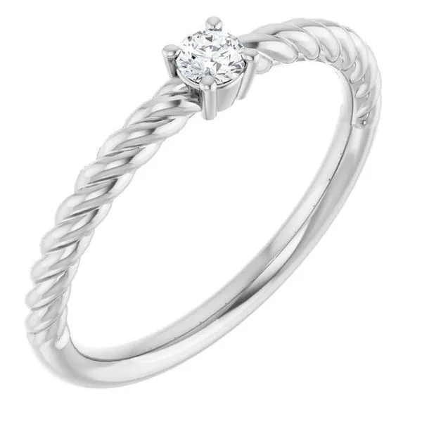 Rope Solitaire Ring J. Meredith Jewelers Delafield, WI