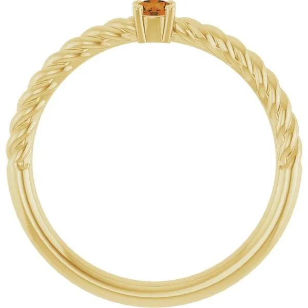 Rope Solitaire Ring Image 2 Jewelry Design Studio Jensen Beach, FL