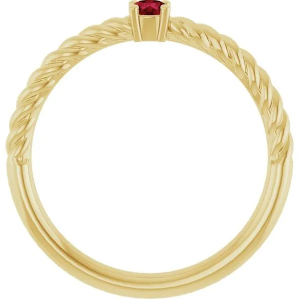 Rope Solitaire Ring Image 2 Jewelry Design Studio Jensen Beach, FL