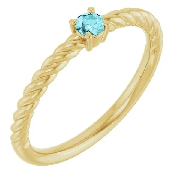 Rope Solitaire Ring J. Meredith Jewelers Delafield, WI