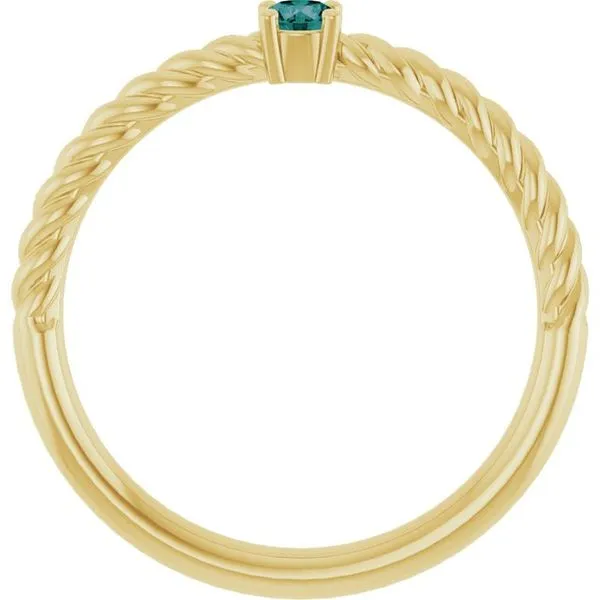 Rope Solitaire Ring Image 2 J. Meredith Jewelers Delafield, WI