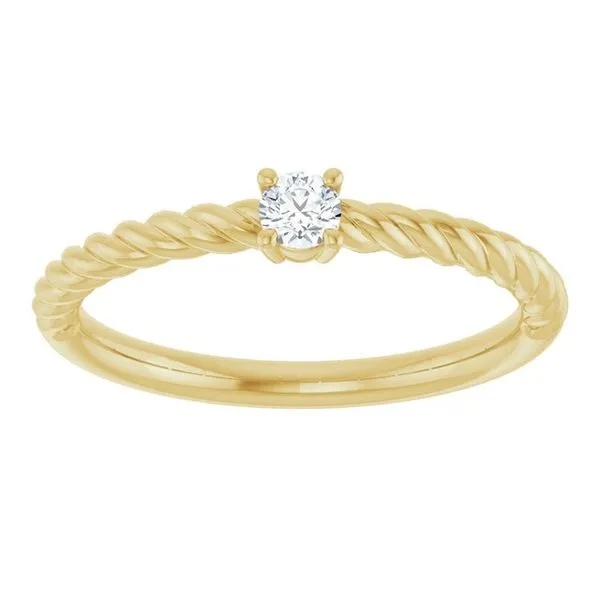 Rope Solitaire Ring Image 3 Hopman Jewelers Elkhart, IN