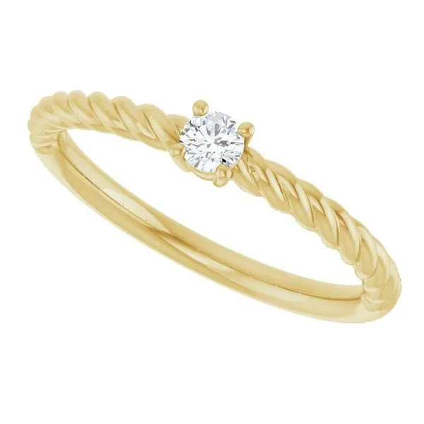 Rope Solitaire Ring Image 5 Cherry Street Jewelers Tulsa, OK