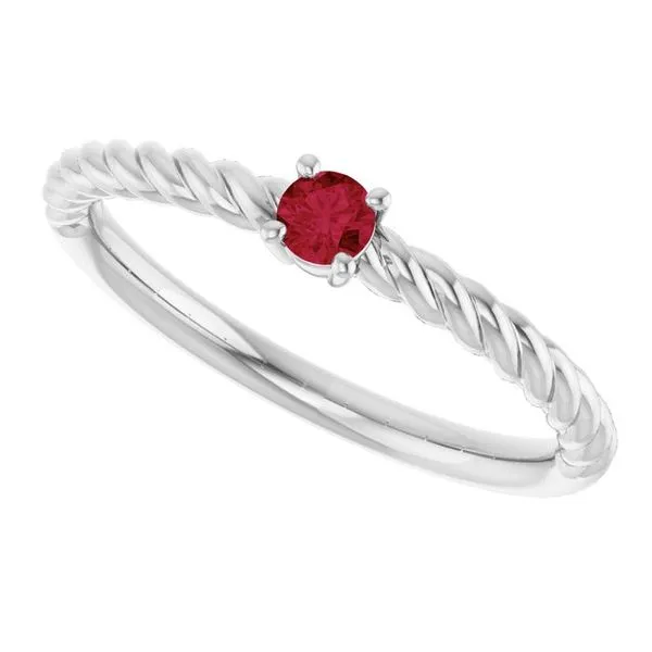 Rope Solitaire Ring Image 5 John E. Koller Jewelry Designs owasso, OK