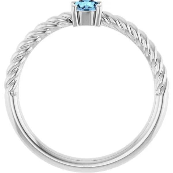 Rope Solitaire Ring Image 3 Leslie E. Sandler Fine Jewelry and Gemstones rockville , MD