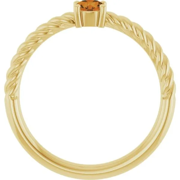 Rope Solitaire Ring Image 2 Hopman Jewelers Elkhart, IN