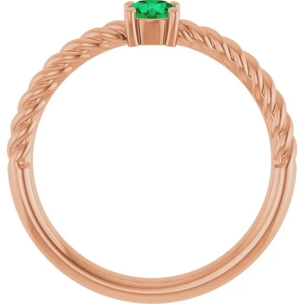 Rope Solitaire Ring Image 2 Hopman Jewelers Elkhart, IN