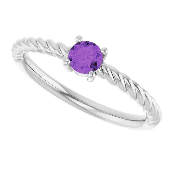 Rope Solitaire Ring Image 2 Rick's Jewelers California, MD