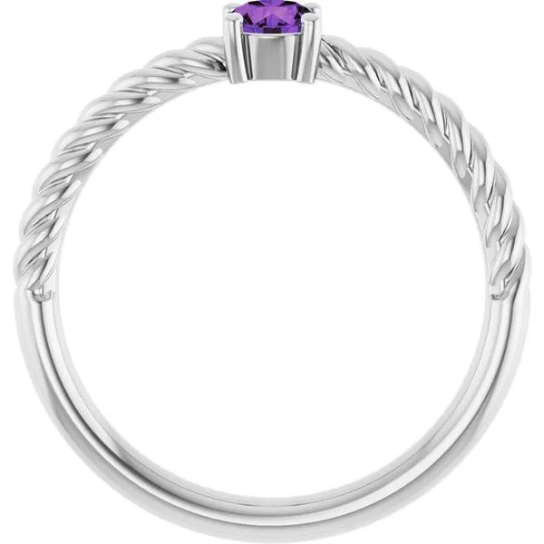 Rope Solitaire Ring Image 3 Jewelry Design Studio Jensen Beach, FL