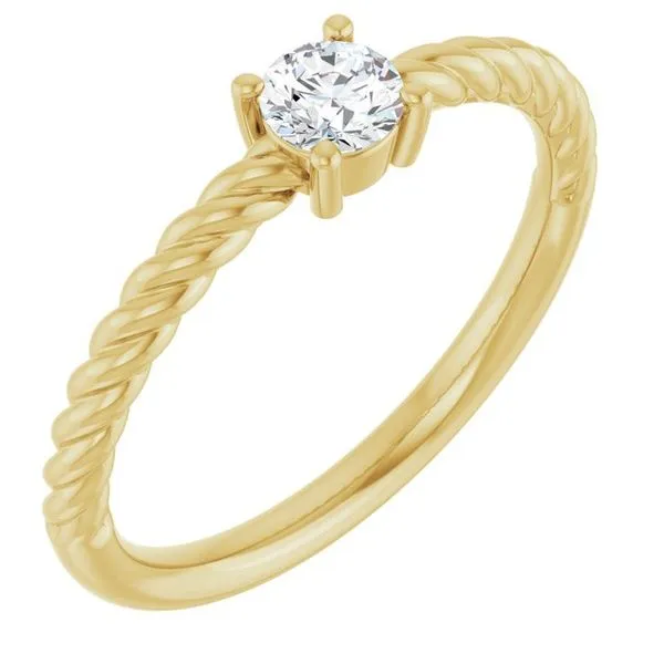 Rope Solitaire Ring J. Meredith Jewelers Delafield, WI