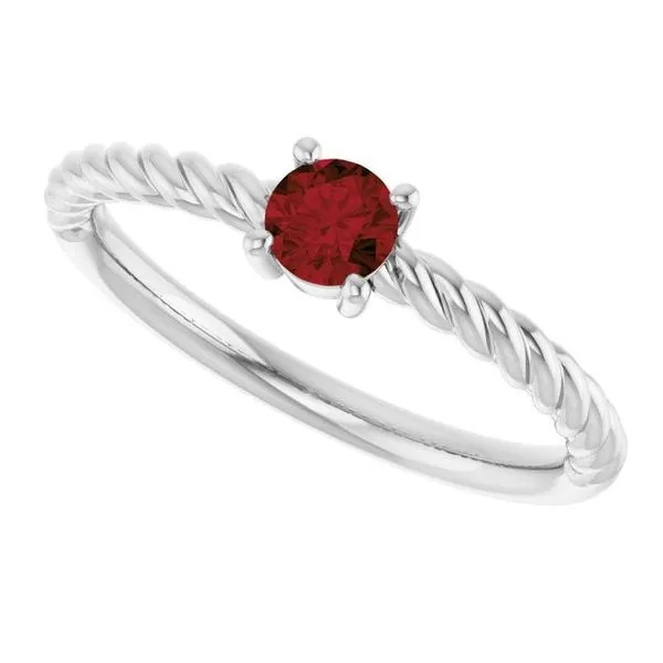 Rope Solitaire Ring Image 2 Jewelry Design Studio Jensen Beach, FL