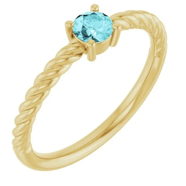 Rope Solitaire Ring J. Meredith Jewelers Delafield, WI