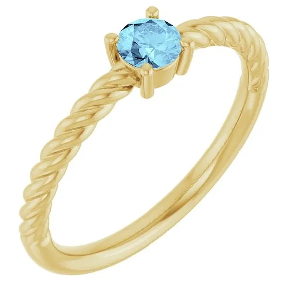 Rope Solitaire Ring J. Meredith Jewelers Delafield, WI