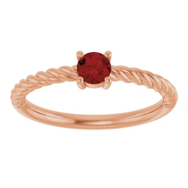 Rope Solitaire Ring Image 3 Becky Beck's Jewelry DeKalb, IL