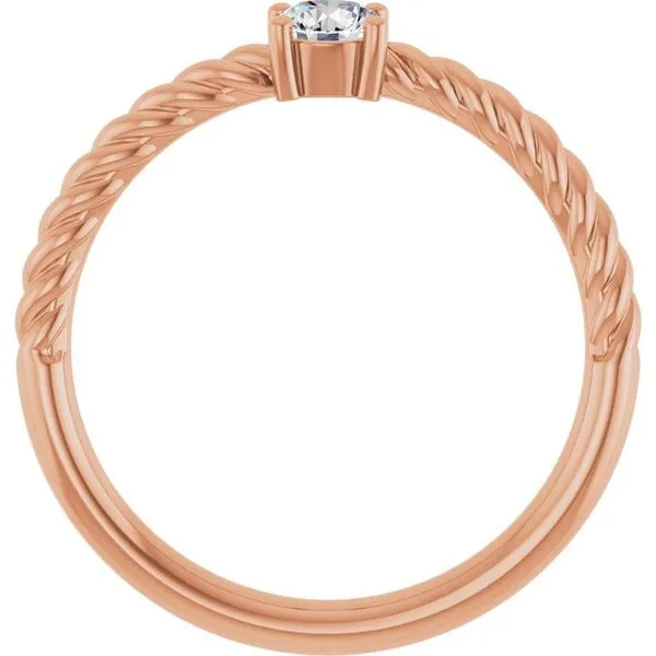 Rope Solitaire Ring Image 2 J. Meredith Jewelers Delafield, WI