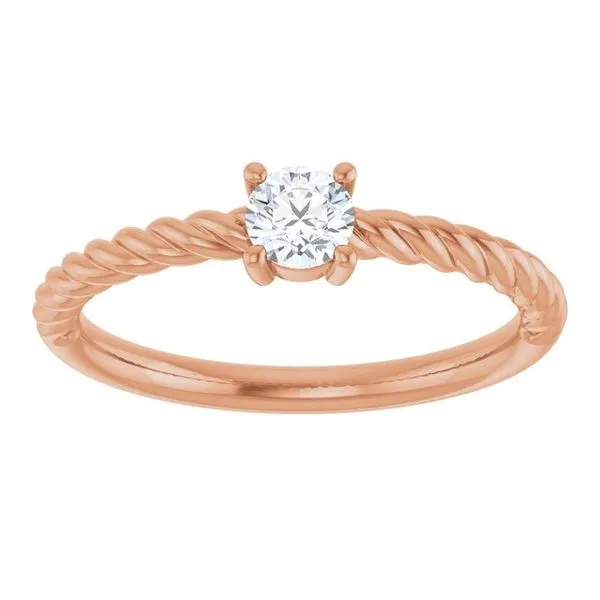 Rope Solitaire Ring Image 3 Hopman Jewelers Elkhart, IN