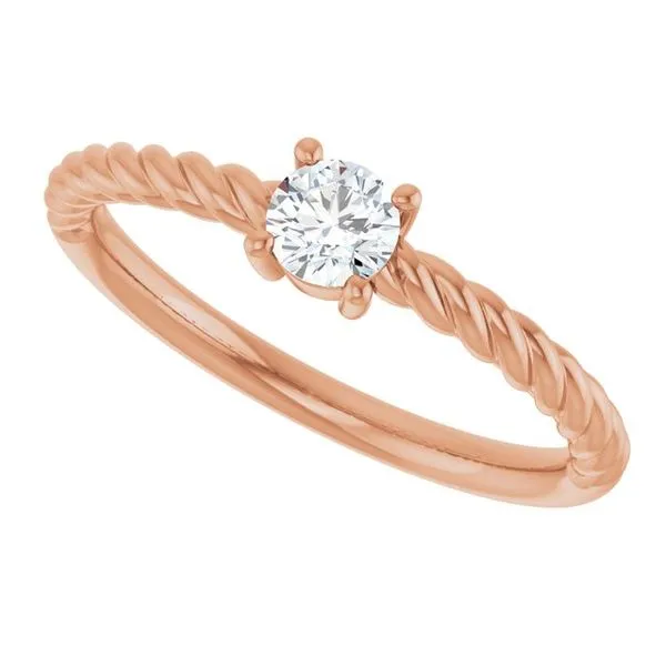 Rope Solitaire Ring Image 5 J. Meredith Jewelers Delafield, WI