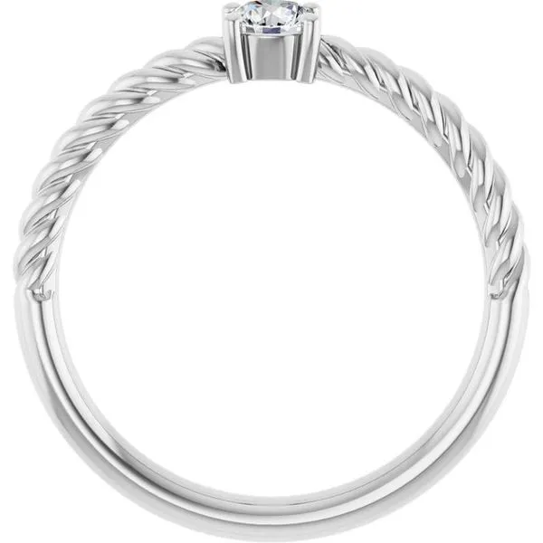 Rope Solitaire Ring Image 2 Hopman Jewelers Elkhart, IN