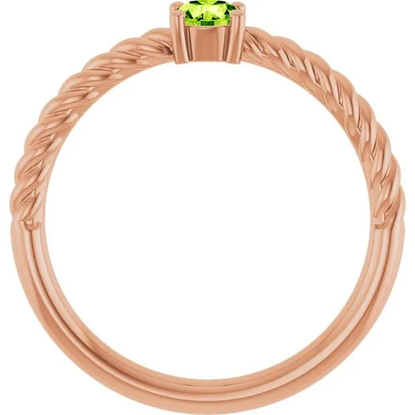 Rope Solitaire Ring Image 2 J. Meredith Jewelers Delafield, WI