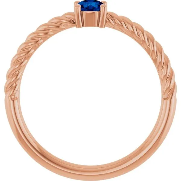 Rope Solitaire Ring Image 2 D'Errico Jewelry Scarsdale, NY