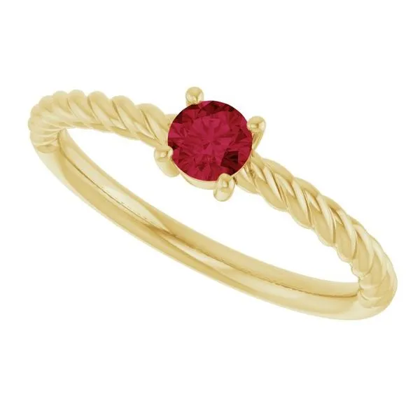 Rope Solitaire Ring Image 2 Woelk's House of Diamonds Russell, KS