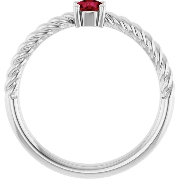 Rope Solitaire Ring Image 3 Jewelry Design Studio Jensen Beach, FL