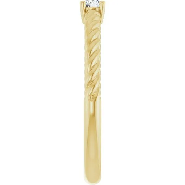 Rope Solitaire Ring Image 5 J. Meredith Jewelers Delafield, WI