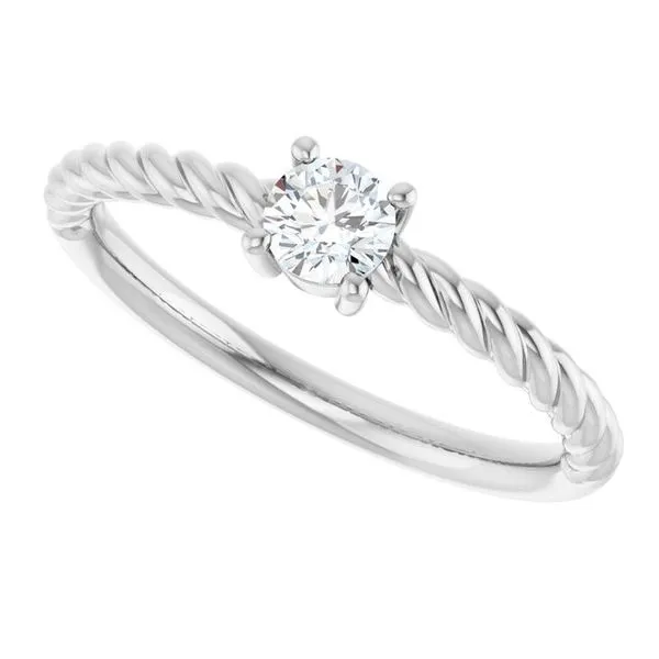 Rope Solitaire Ring Image 5 Jewelry Design Studio Jensen Beach, FL