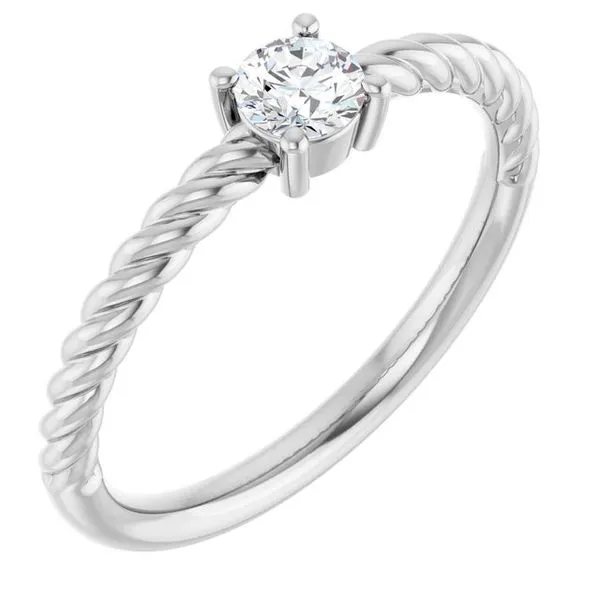 Rope Solitaire Ring Rebel Diamonds New Hampton, IA