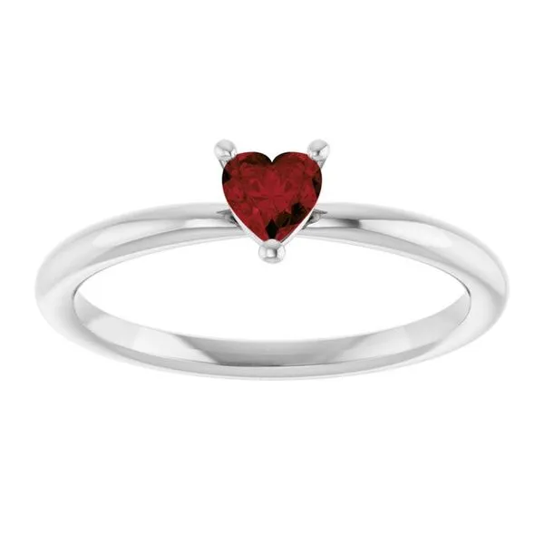 Heart Solitaire Ring Image 3 Diny's Jewelers Middleton, WI