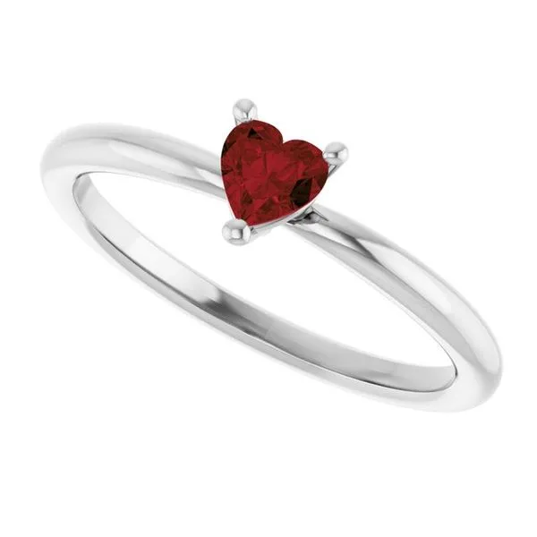 Heart Solitaire Ring Image 5 Diny's Jewelers Middleton, WI