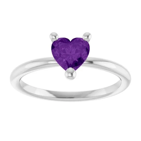 Heart Solitaire Ring Image 3 Diny's Jewelers Middleton, WI