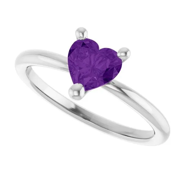 Heart Solitaire Ring Image 5 Gysbers Jewelry Waupun, WI