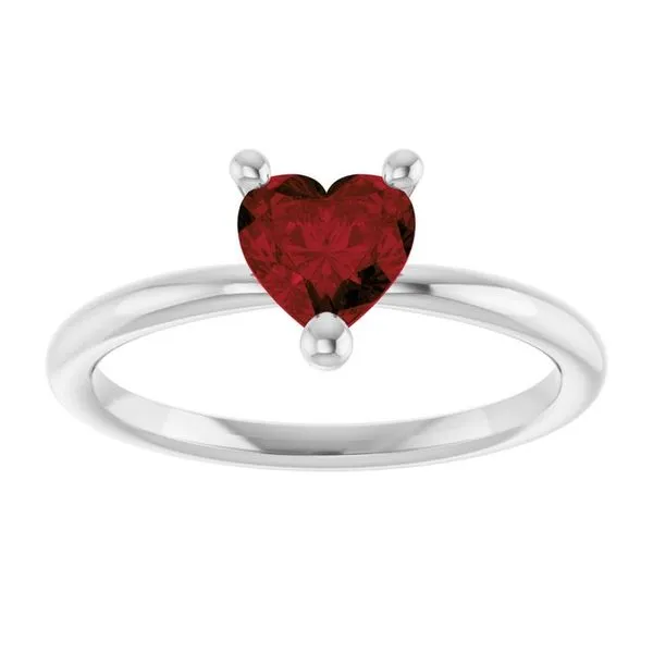 Heart Solitaire Ring Image 3 Gysbers Jewelry Waupun, WI