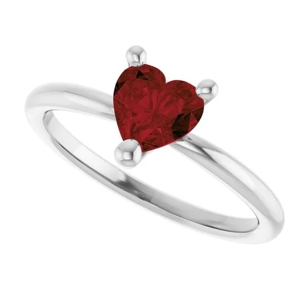 Heart Solitaire Ring Image 5 Gysbers Jewelry Waupun, WI