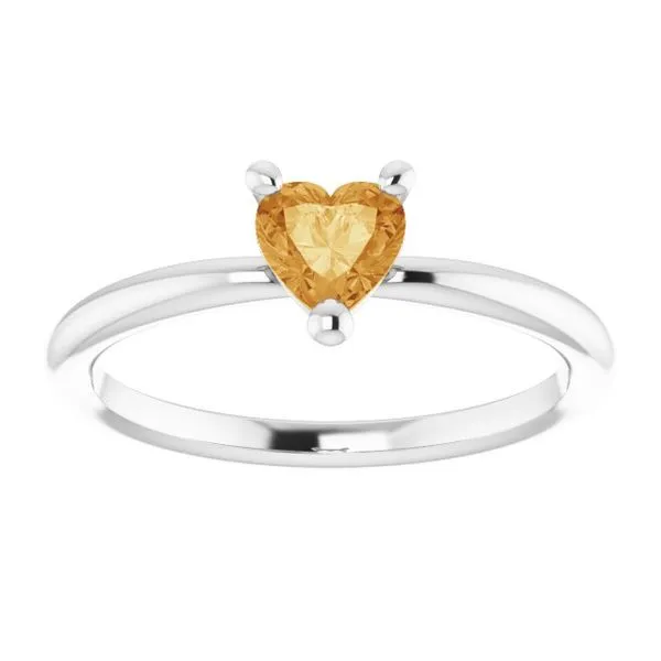 Heart Solitaire Ring Image 3 Diny's Jewelers Middleton, WI