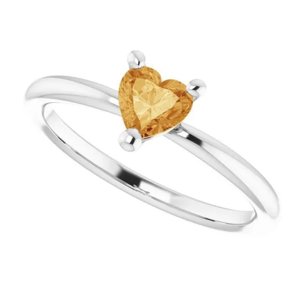Heart Solitaire Ring Image 5 Diny's Jewelers Middleton, WI