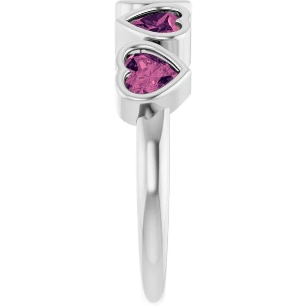 Five-Stone Heart Ring Image 4 Gysbers Jewelry Waupun, WI