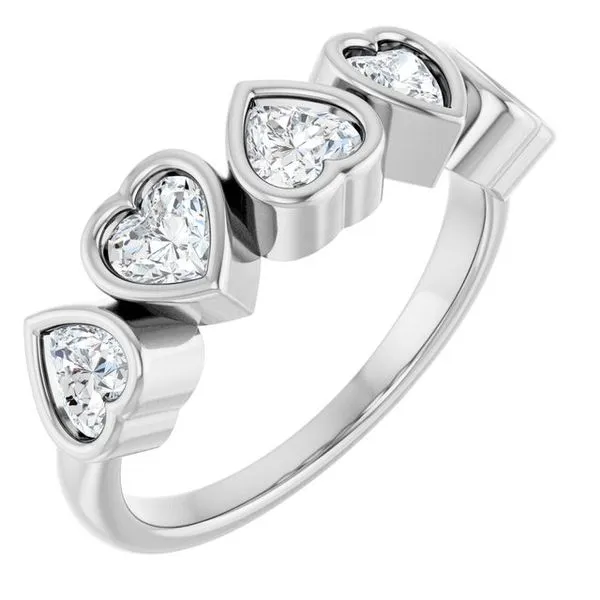 Five-Stone Heart Ring Gysbers Jewelry Waupun, WI