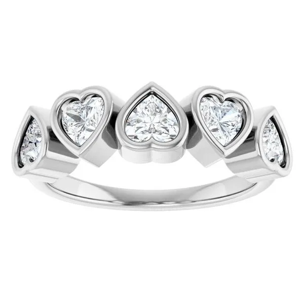 Five-Stone Heart Ring Image 3 Gysbers Jewelry Waupun, WI