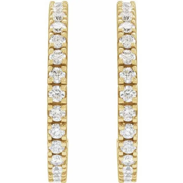 Accented Hoop Earrings Image 2 Jewelry Design Studio Jensen Beach, FL