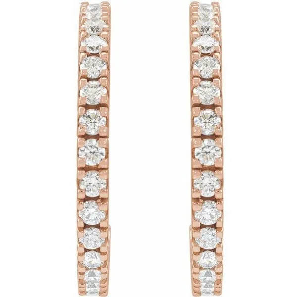 Accented Hoop Earrings Image 2 Hopman Jewelers Elkhart, IN