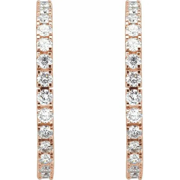 Accented Hoop Earrings Image 2 Rasmussen Jewelers Spanish Fork, UT