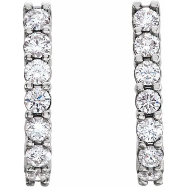 J-Hoop Earrings Image 2 Woelk's House of Diamonds Russell, KS