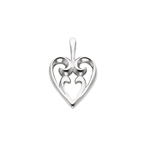 Scroll Heart Pendant Jewelry Design Studio Jensen Beach, FL