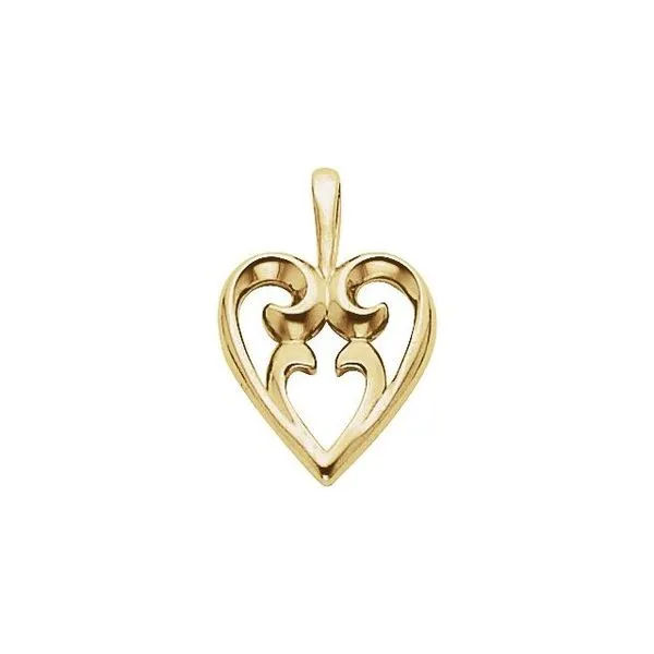 Scroll Heart Pendant J. Meredith Jewelers Delafield, WI