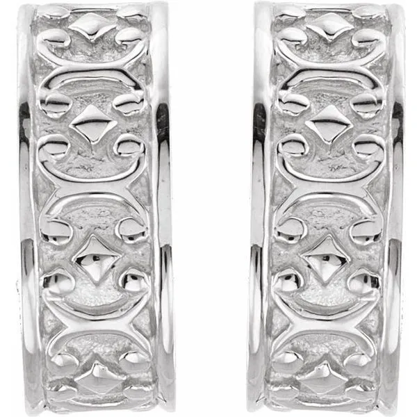 J-Hoop Earrings Image 2 Scirto's Jewelry Lockport, NY