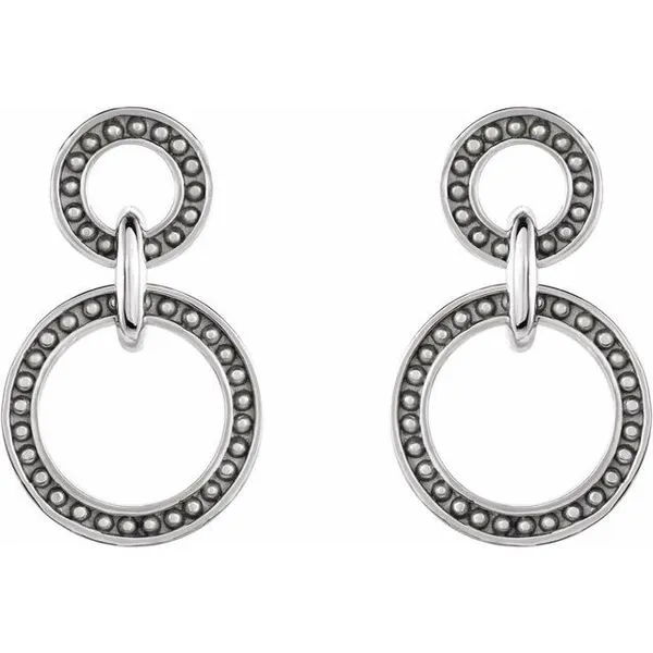 Beaded Circle Earrings Image 2 Arnold's Jewelry and Gifts Logansport, IN