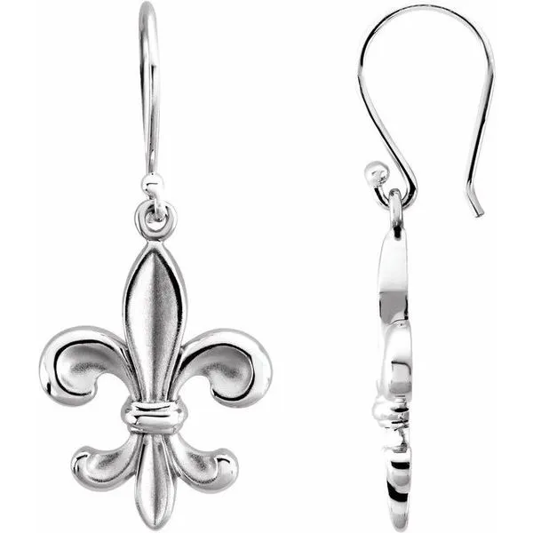 Fleur-de-lis Earrings Hopman Jewelers Elkhart, IN